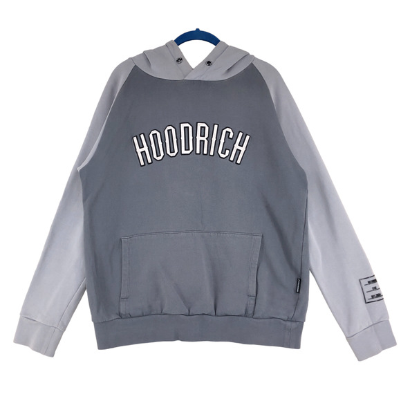 Hoodrich Other - Hoodrich Mens Size L Hoodie Raglan Sweater Gray Two Tone *NO DRAWSTRING